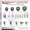 Service Caster 5 Inch Maroon Polyurethane Wheel Swivel 34 Inch Threaded Stem Caster Set 2 Brakes SCC SCC-TS20S514-PPUB-MRN-34212-2-TLB-2 - alternate 5